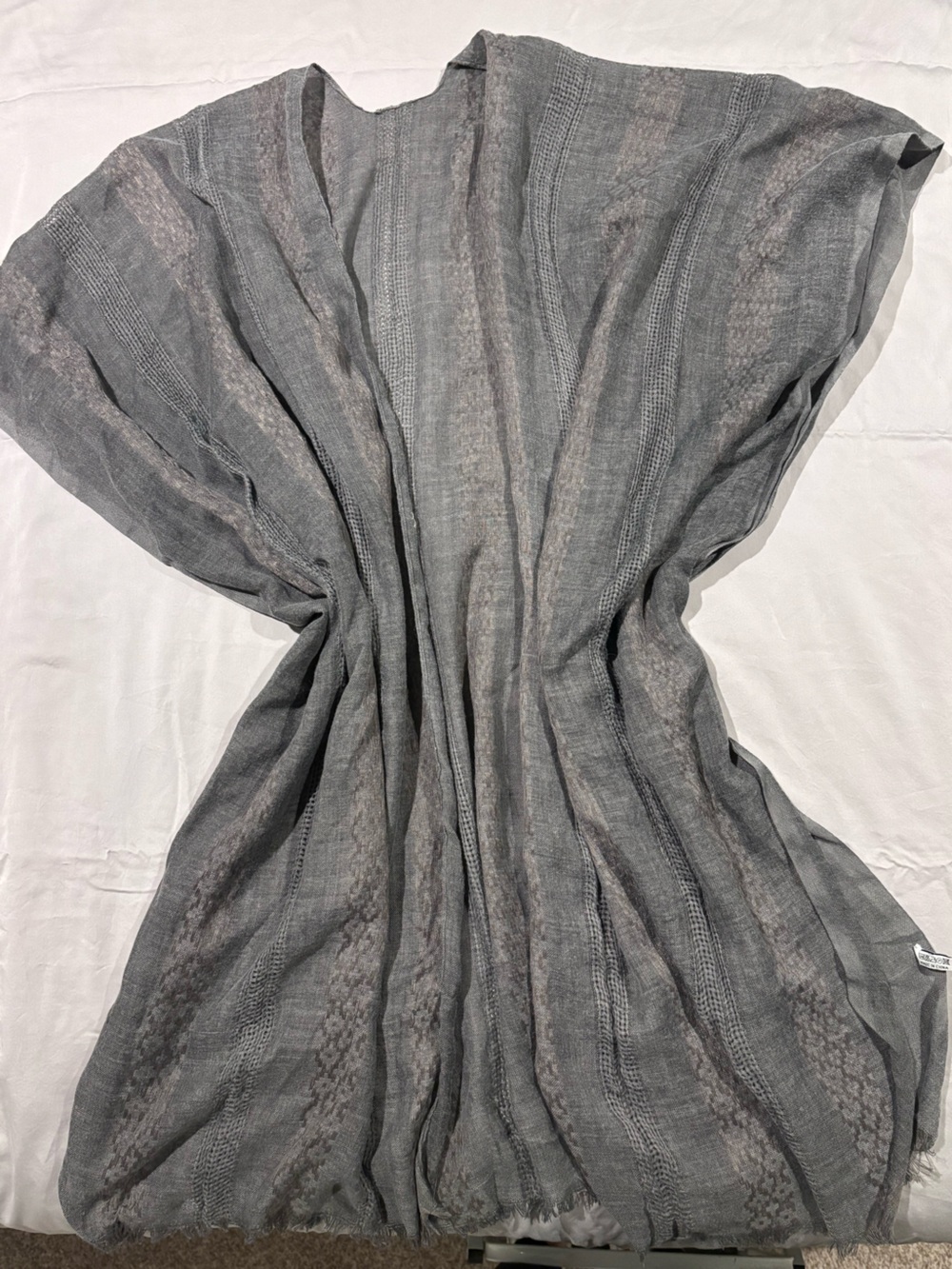 Super Cute Flowy Gray Women's Shawl Cardigan